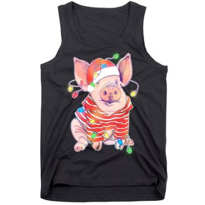 Christmas Lights Pig Tank Top