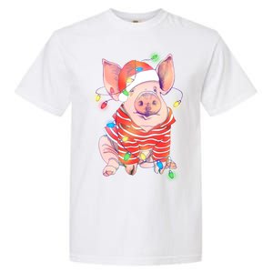 Christmas Lights Pig Garment-Dyed Heavyweight T-Shirt