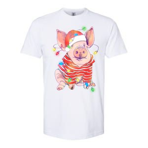 Christmas Lights Pig Softstyle CVC T-Shirt