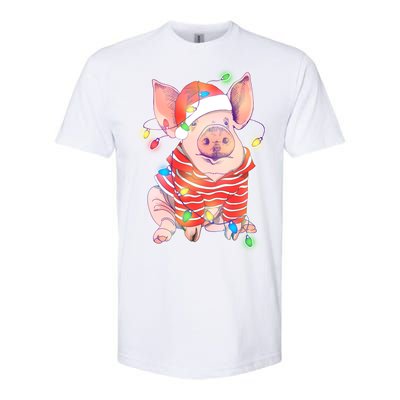 Christmas Lights Pig Softstyle® CVC T-Shirt