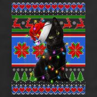 Christmas Lights Santa Cat Ugly 11oz C Handle Ceramic Mug