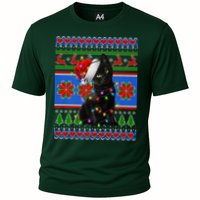 Christmas Lights Santa Cat Ugly Cooling Performance Crew T-Shirt
