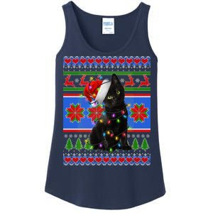 Christmas Lights Santa Cat Ugly Ladies Essential Tank