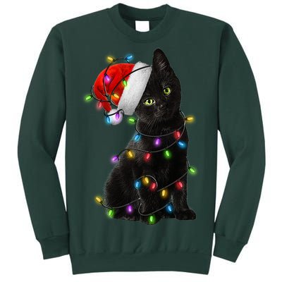 Christmas Lights Santa Kitty Sweatshirt