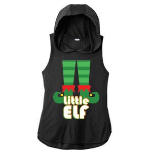 Christmas: Little Elf Ladies PosiCharge Tri-Blend Wicking Draft Hoodie Tank