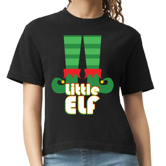 Christmas: Little Elf Comfort Colors Boxy T-Shirt