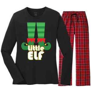 Christmas: Little Elf Women's Long Sleeve Flannel Pajama Set 