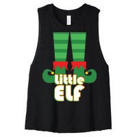 Christmas: Little Elf Women's Racerback Cropped Tank