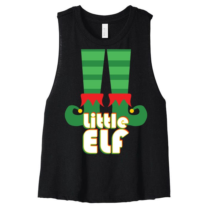 Christmas: Little Elf Women's Racerback Cropped Tank