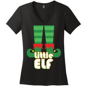 Christmas: Little Elf Women's V-Neck T-Shirt