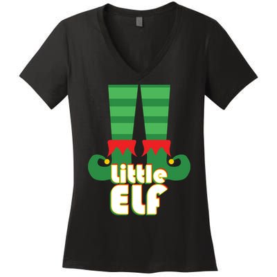 Christmas: Little Elf Women's V-Neck T-Shirt