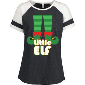 Christmas: Little Elf Enza Ladies Jersey Colorblock Tee