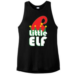 Christmas Little Elf Hat Ladies PosiCharge Tri-Blend Wicking Tank