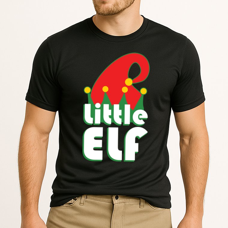 Christmas Little Elf Hat Cooling Performance Crew T-Shirt