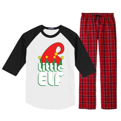 Christmas Little Elf Hat Raglan Sleeve Pajama Set