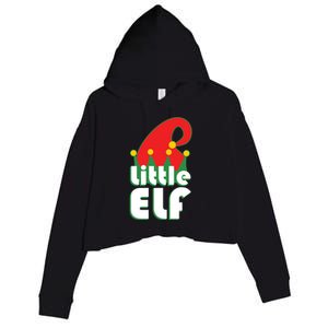 Christmas Little Elf Hat Crop Fleece Hoodie