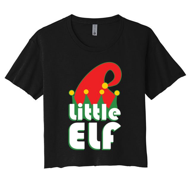 Christmas Little Elf Hat Crop Top