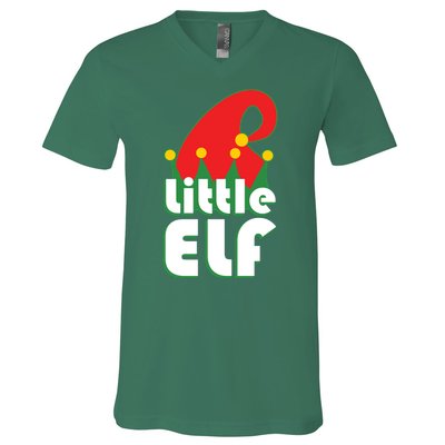 Christmas Little Elf Hat V-Neck T-Shirt