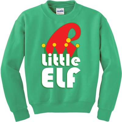 Christmas Little Elf Hat Kids Sweatshirt