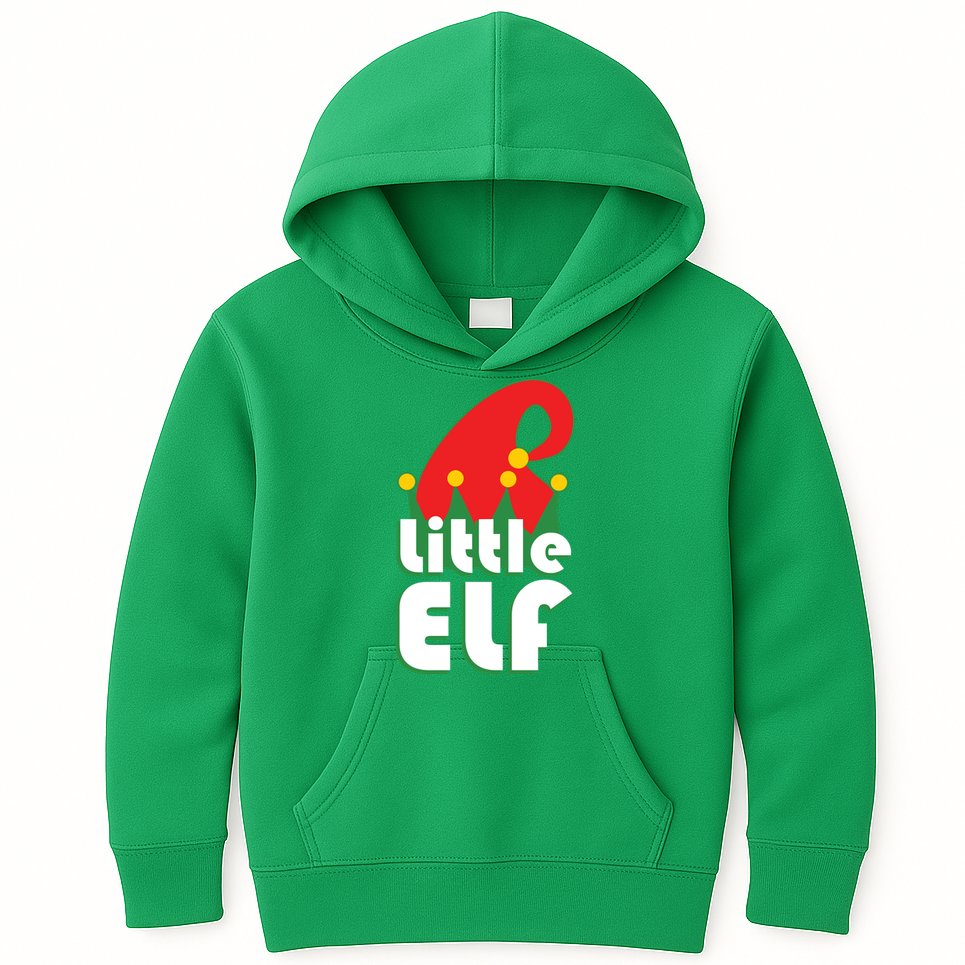 Christmas Little Elf Hat Kids Hoodie