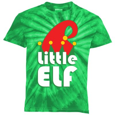 Christmas Little Elf Hat Kids Tie-Dye T-Shirt