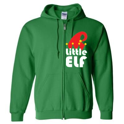 Christmas Little Elf Hat Full Zip Hoodie