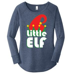 Christmas Little Elf Hat Women's Perfect Tri Tunic Long Sleeve Shirt