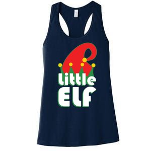 Christmas Little Elf Hat Women's Racerback Tank