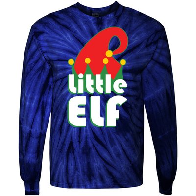 Christmas Little Elf Hat Tie-Dye Long Sleeve Shirt