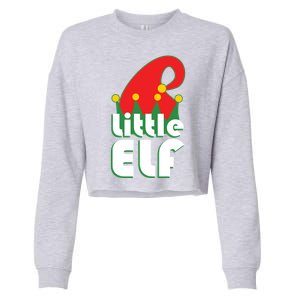 Christmas Little Elf Hat Cropped Pullover Crew