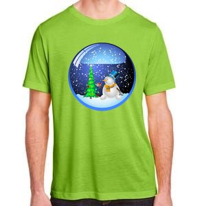 Christmas Little Snowman Globe Adult ChromaSoft Performance T-Shirt