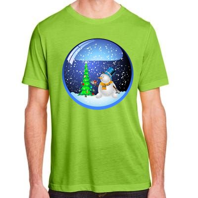 Christmas Little Snowman Globe Adult ChromaSoft Performance T-Shirt