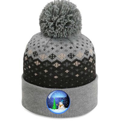 Christmas Little Snowman Globe The Baniff Cuffed Pom Beanie