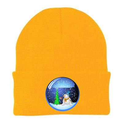 Christmas Little Snowman Globe Knit Cap Winter Beanie