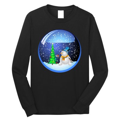 Christmas Little Snowman Globe Long Sleeve Shirt