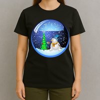 Christmas Little Snowman Globe T-Shirt