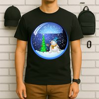 Christmas Little Snowman Globe T-Shirt