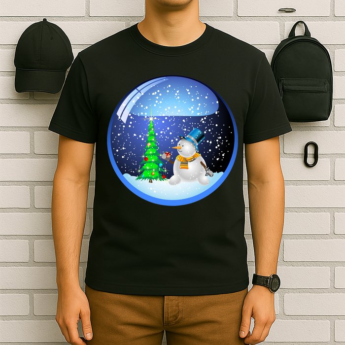Christmas Little Snowman Globe T-Shirt