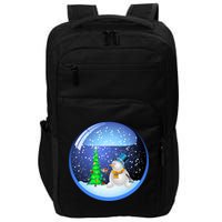 Christmas Little Snowman Globe Impact Tech Backpack