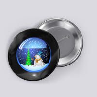 Christmas Little Snowman Globe Button