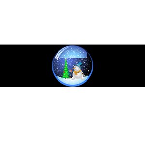 Christmas Little Snowman Globe Bumper Sticker