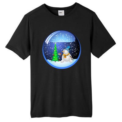 Christmas Little Snowman Globe Tall Fusion ChromaSoft Performance T-Shirt