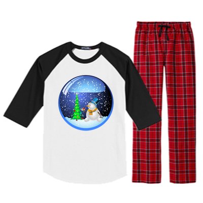 Christmas Little Snowman Globe Raglan Sleeve Pajama Set