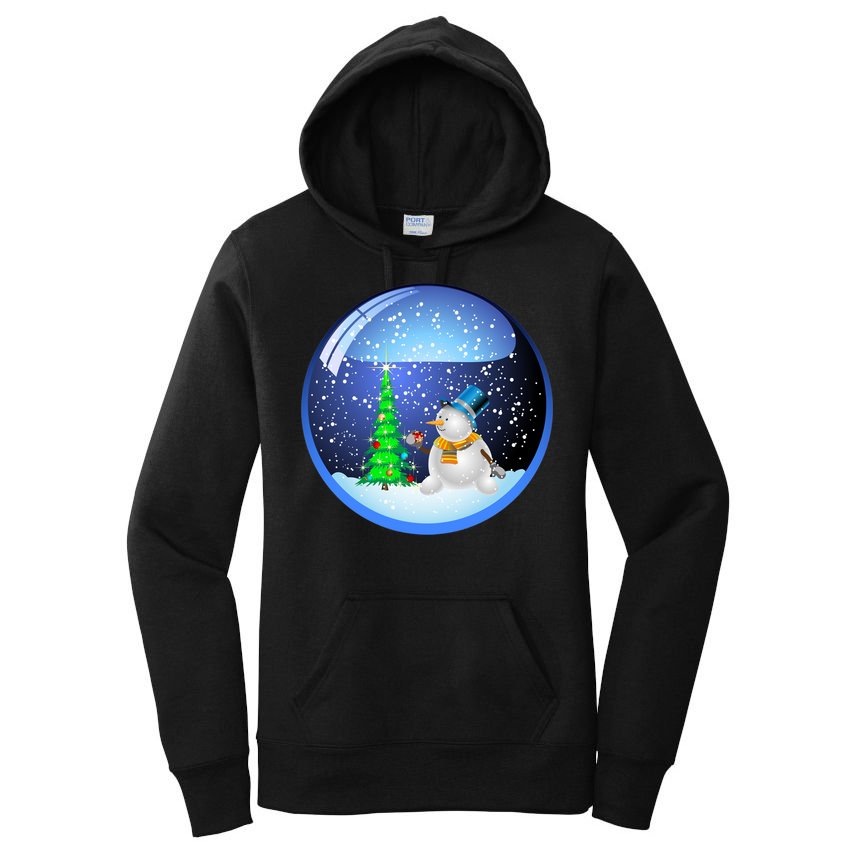 Christmas Little Snowman Globe Women's Pullover Hoodie
