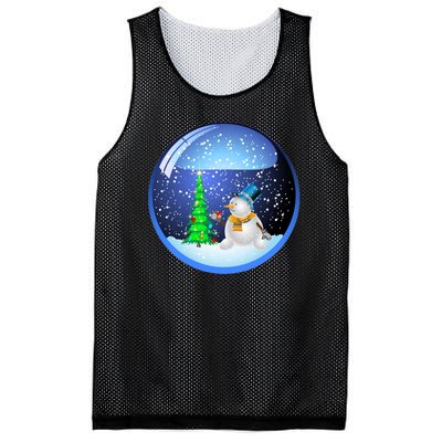 Christmas Little Snowman Globe Mesh Reversible Basketball Jersey Tank