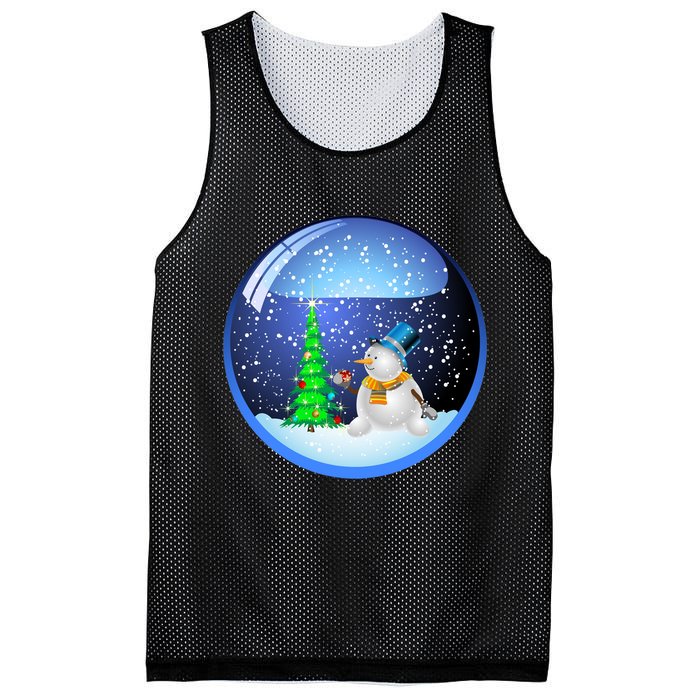 Christmas Little Snowman Globe Mesh Reversible Basketball Jersey Tank