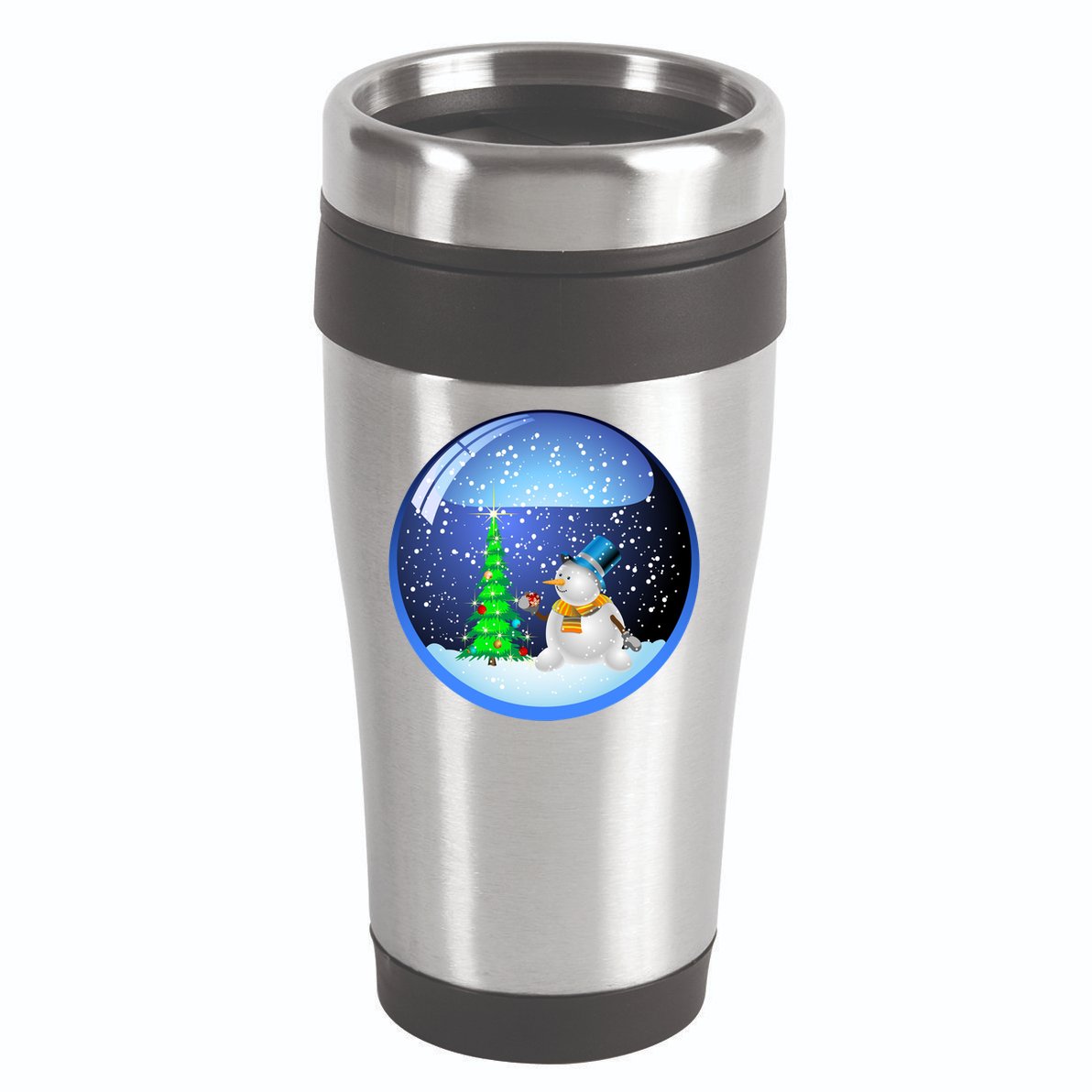 Christmas Little Snowman Globe 16oz Travel Tumbler