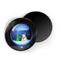 Christmas Little Snowman Globe Magnet