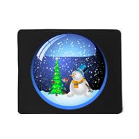 Christmas Little Snowman Globe Mousepad