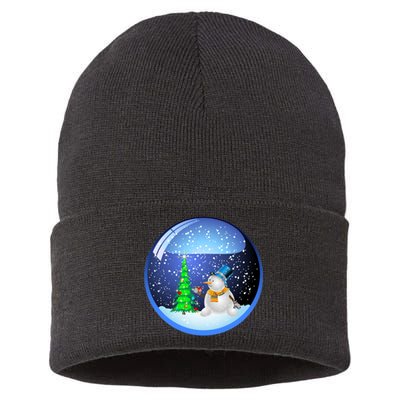 Christmas Little Snowman Globe Sustainable Knit Beanie